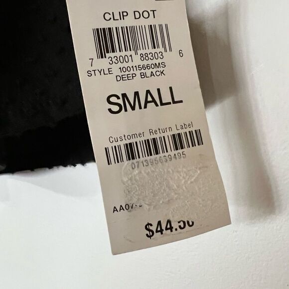 New! 🏷 Style & Co Black Dot Textured Peplum Blouse Sz Small, very soft! - Picture 11 of 11